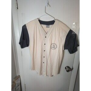 Vtg Badger Sportswear Jersey Shirt Mens XL Cream Navy Schooner Appledore Made...